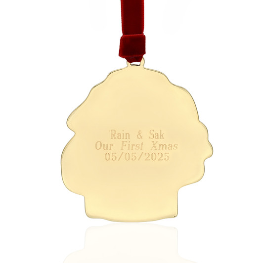 Mush Love Mushroom Gold Christmas Tree Ornament