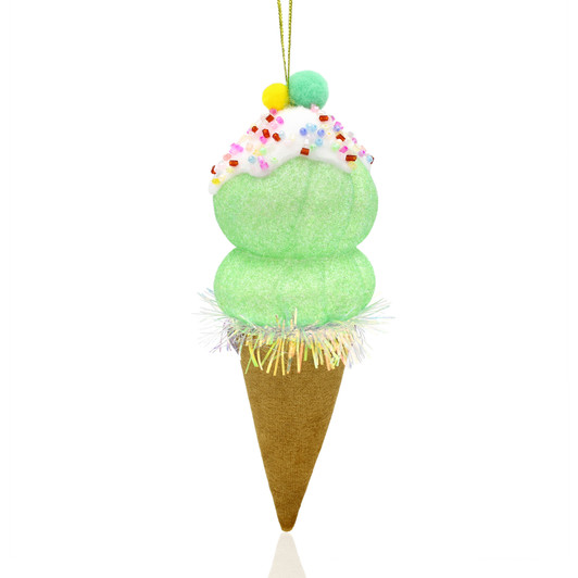 Mint Julip Green Ice Cream Cone 