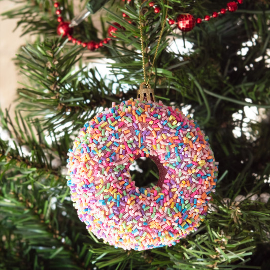 Colorful Sprinkle Donut Ornament