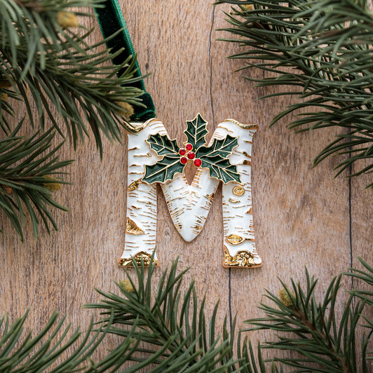Vintage Inspired Initial Ornament - M
