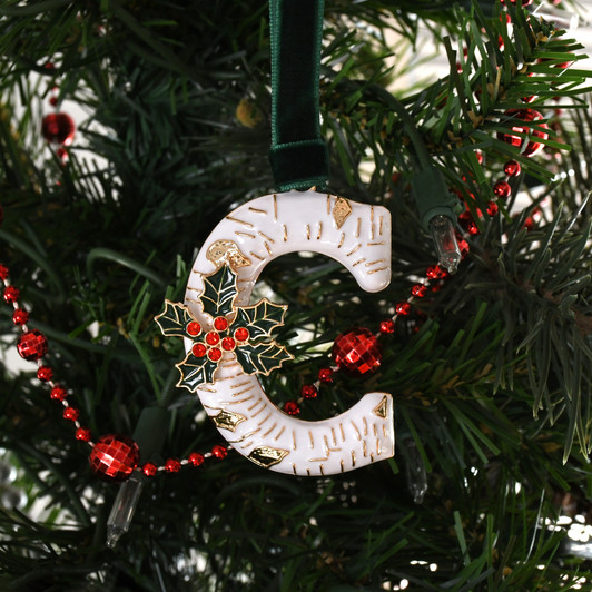 Vintage Inspired Initial Ornament - C