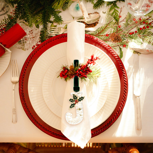 Vintage Inspired Initial Ornament - J