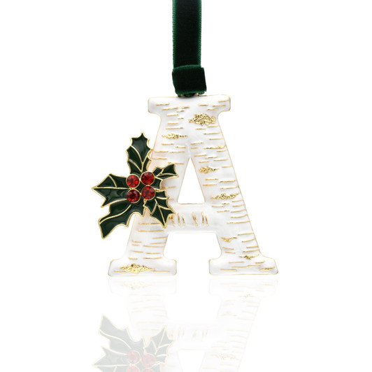 Vintage Inspired Initial Ornament - A