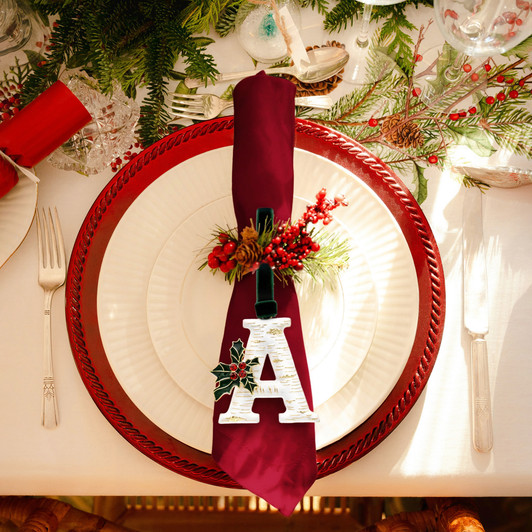 Vintage Inspired Initial Ornament - A