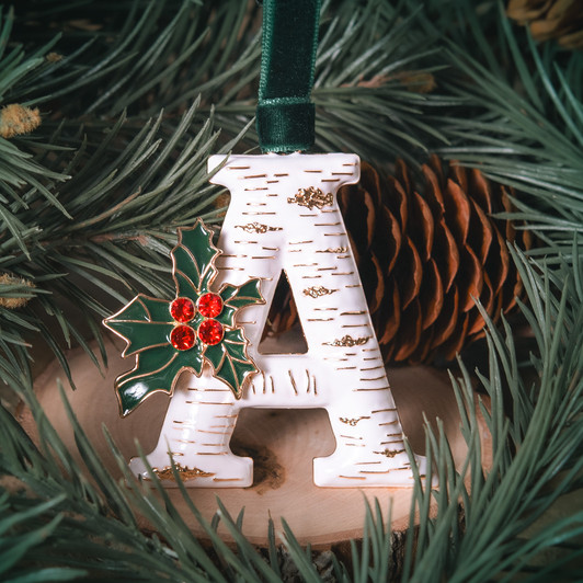 Vintage Inspired Initial Ornament - A