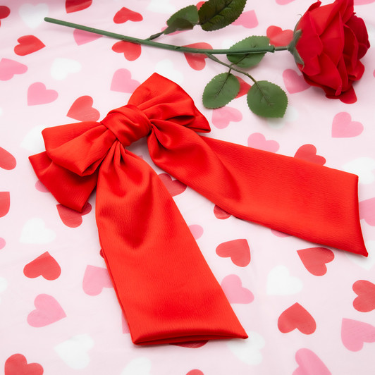Red Bow Barrette Hair Clip Valentine's Day Girls Hair Accessories