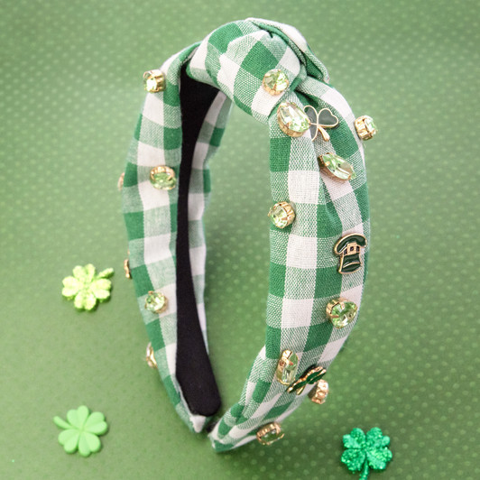 Green Gem Head Band St Patrick's Day Women and Girls Hair Accessories