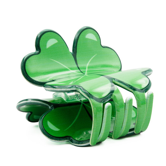 Set of Two Green Clover Design Hair Clips St. Patrick's Day Girls & Women's Hair Clip Accessories