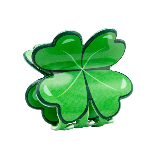 Set of Two Green Clover Design Hair Clips St. Patrick's Day Girls & Women's Hair Clip Accessories