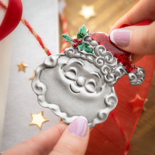 Happy Jolly Santa Holiday Christmas Tree Ornament Decoration