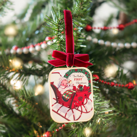 Baby's First Christmas Vintage Style Tree Ornament New Baby Gift