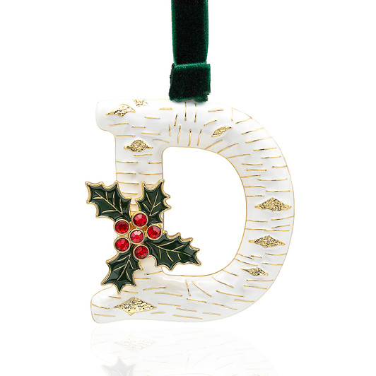 Vintage Inspired Initial Ornament - D