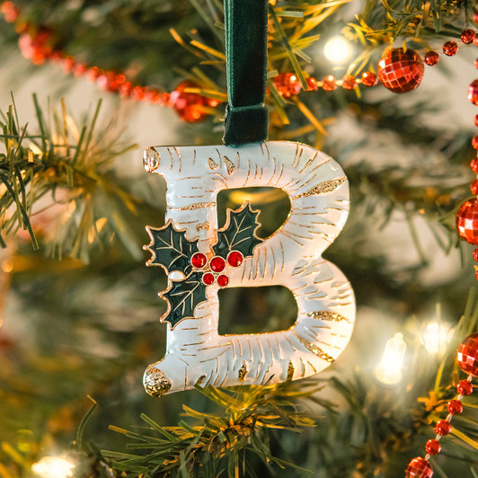 Vintage Inspired Initial Ornament - B
