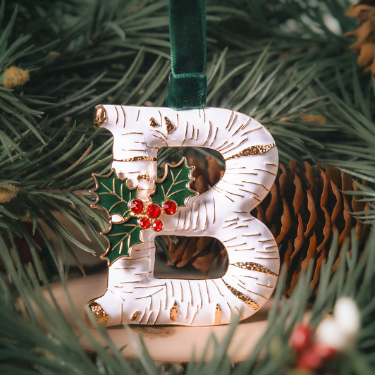 Vintage Inspired Initial Ornament - B
