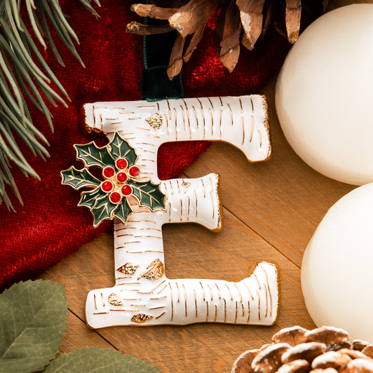 Vintage Inspired Initial Ornament - E