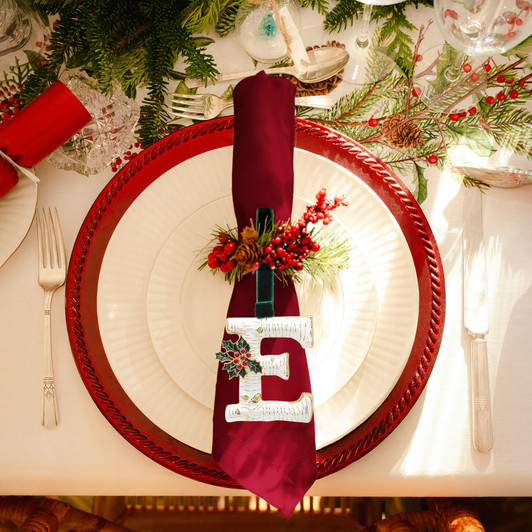 Vintage Inspired Initial Ornament - E