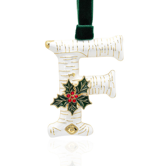 Vintage Inspired Initial Ornament - F