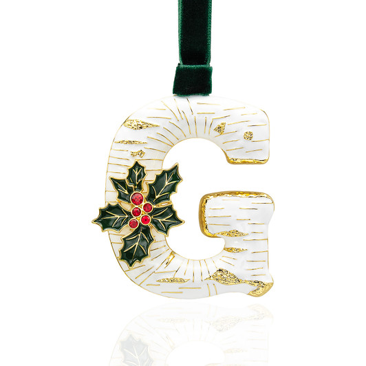 Vintage Inspired Initial Ornament - G