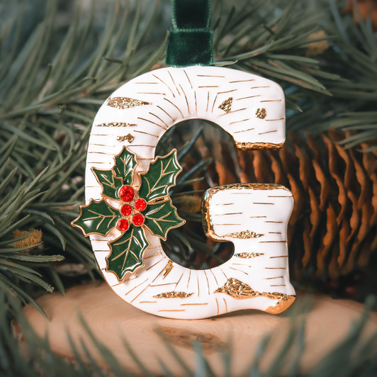 Vintage Inspired Initial Ornament - G