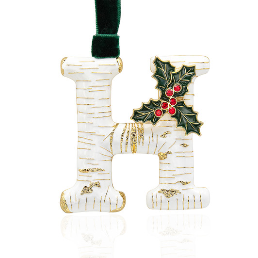 Vintage Inspired Initial Ornament - H