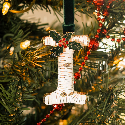 Vintage Inspired Initial Ornament - I