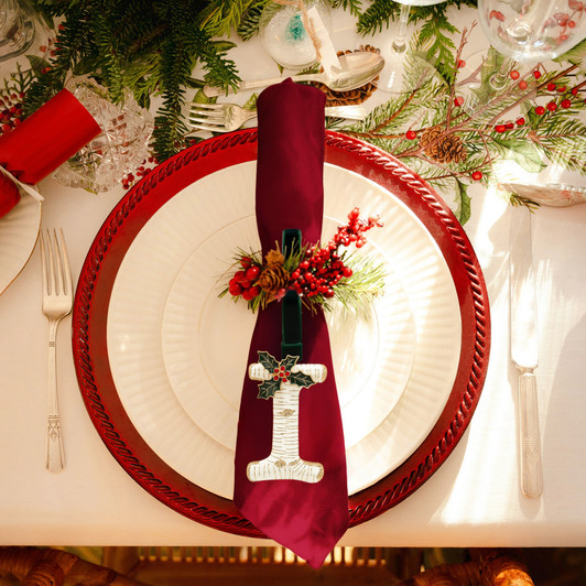 Vintage Inspired Initial Ornament - I