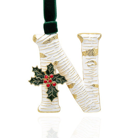 Vintage Inspired Initial Ornament - N 
