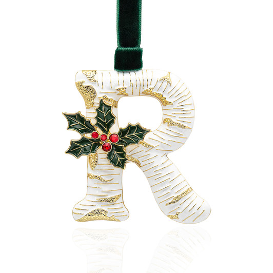 Vintage Inspired Initial Ornament - R 