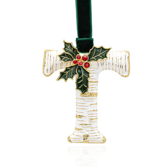 Vintage Inspired Initial Ornament - T 