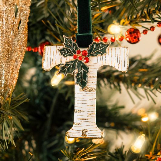 Vintage Inspired Initial Ornament - T 