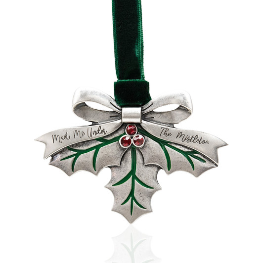 Under the Mistletoe Metal Christmas Tree Ornament Holiday Decorations