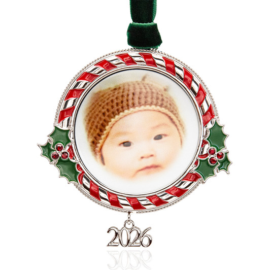 Photo Frame Ornament Christmas Holiday Ornament Dated
