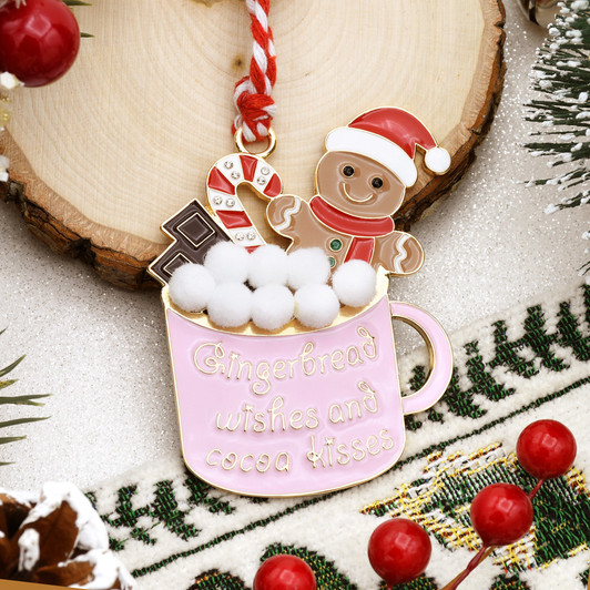 Golden Cup of Cocoa Christmas Tree Ornament Holiday Decorations