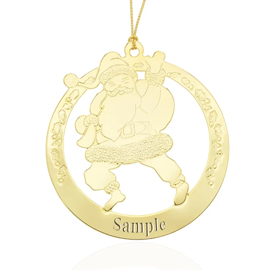 Jolly Santa Vintage Design Christmas Tree Ornament