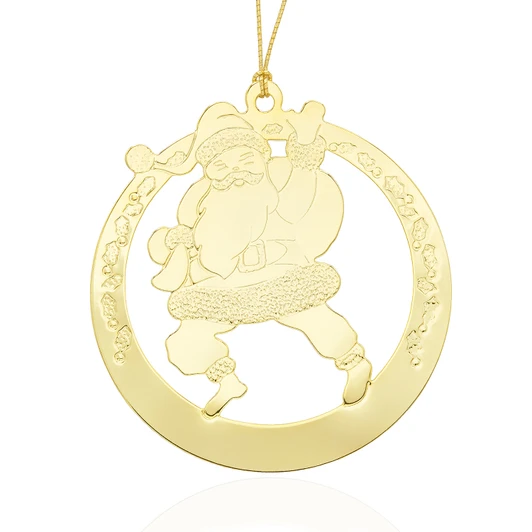 Jolly Santa Vintage Design Christmas Tree Ornament