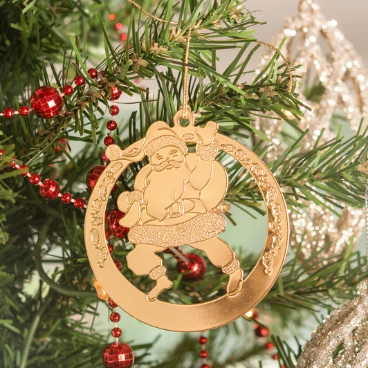 Jolly Santa Vintage Design Christmas Tree Ornament