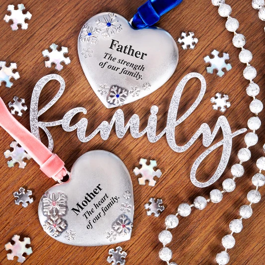 Father Heart Family Christmas Tree Ornament