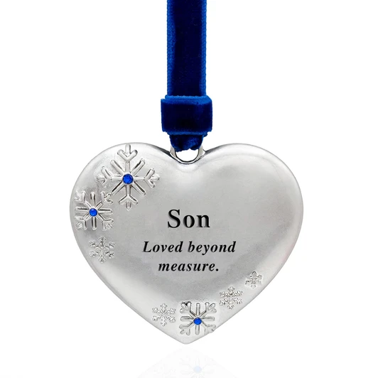 Son Heart Family Christmas Tree Ornament