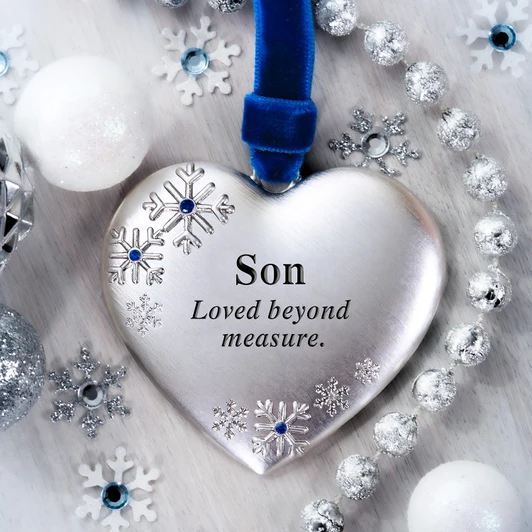 Son Heart Family Christmas Tree Ornament
