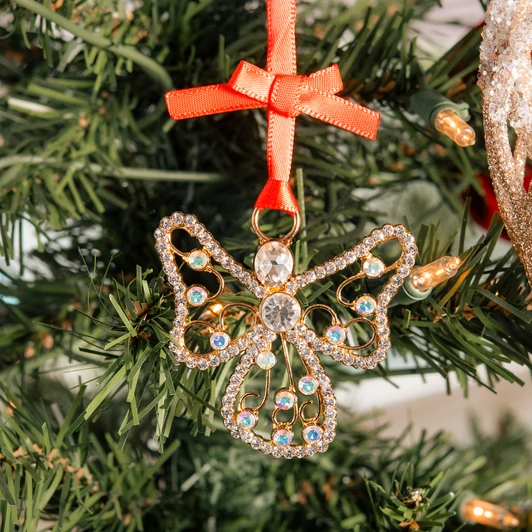 Sparkling Crystal Angel Christmas Ornament Holiday Decoration