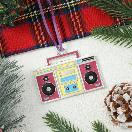 Retro Boombox Christmas Ornament
