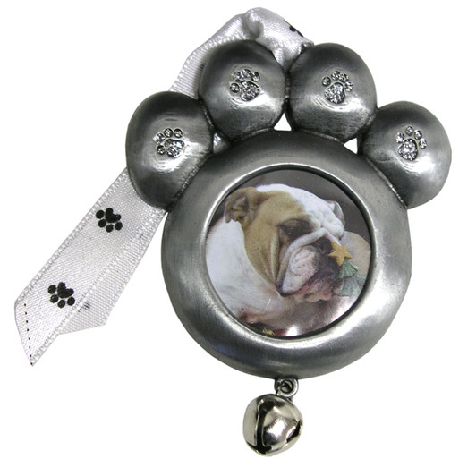 Pewter Paw Picture Frame Ornament