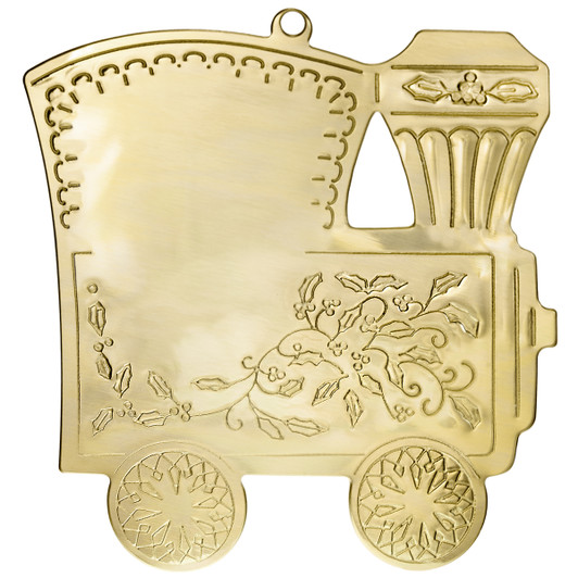 Gold Train Engraveable Custom Vintage Design Ornament