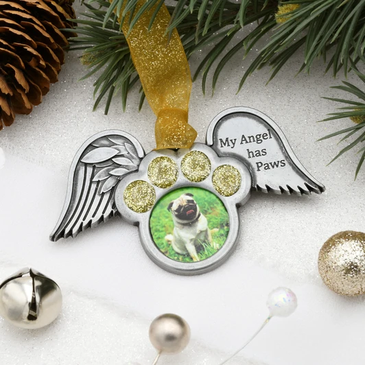 Remembrance Paw Picture Frame Ornament