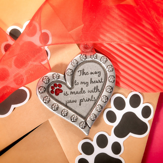 Pawprint Heartrnament