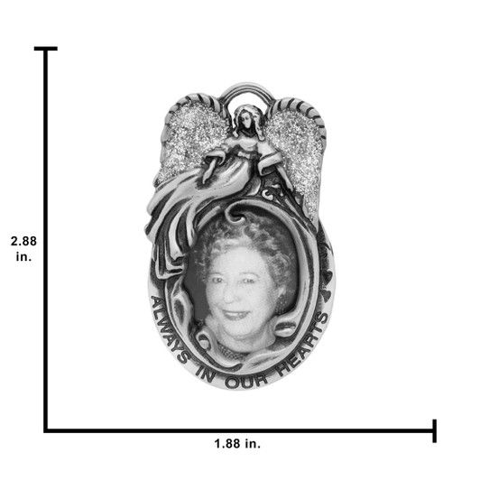 "Always in Our Hearts" Angel Picture Frame Christmas Tree Ornament