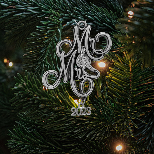 Mr. and Mrs. Wedding Ornament