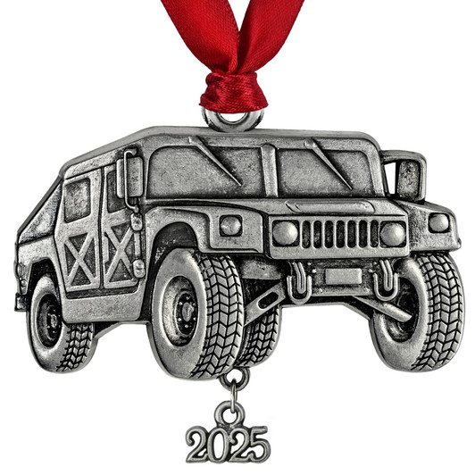 Pewter Military Humvee Ornament