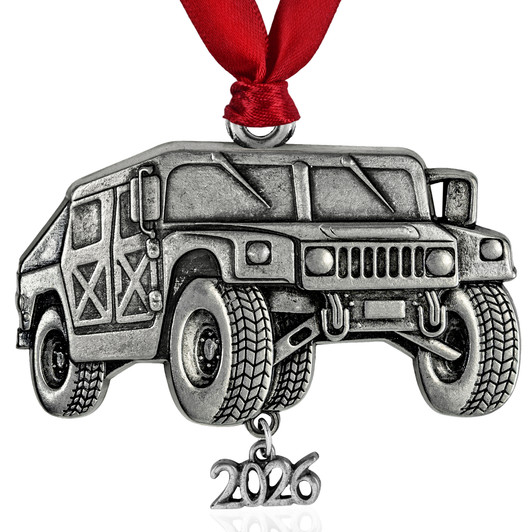 Pewter Military Humvee Ornament