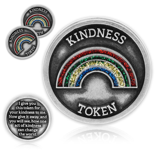 Pewter Rainbow Kindness Tokens, Set of 3 Coins